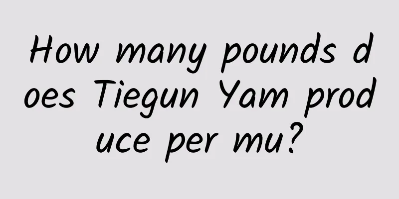 How many pounds does Tiegun Yam produce per mu?