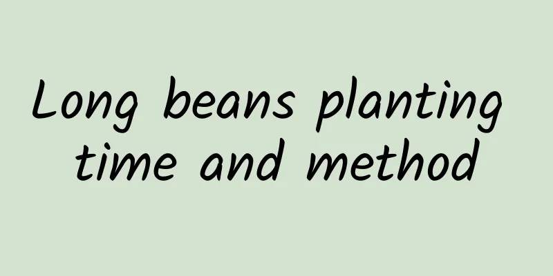 Long beans planting time and method