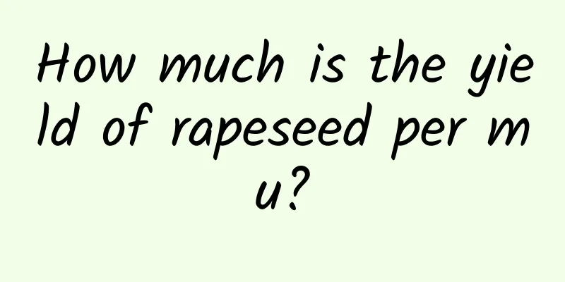 How much is the yield of rapeseed per mu?