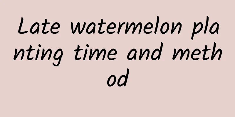 Late watermelon planting time and method