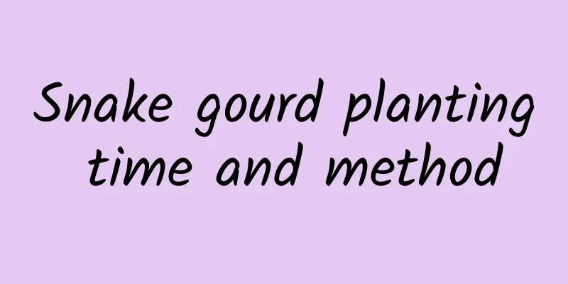 Snake gourd planting time and method