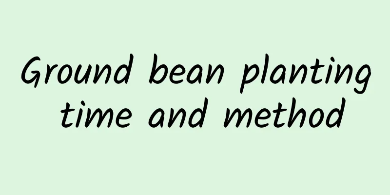 Ground bean planting time and method