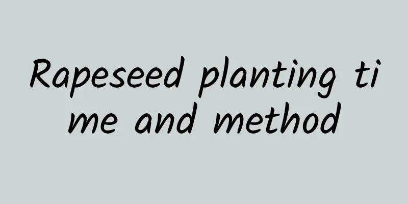 Rapeseed planting time and method