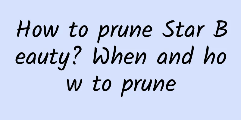 How to prune Star Beauty? When and how to prune