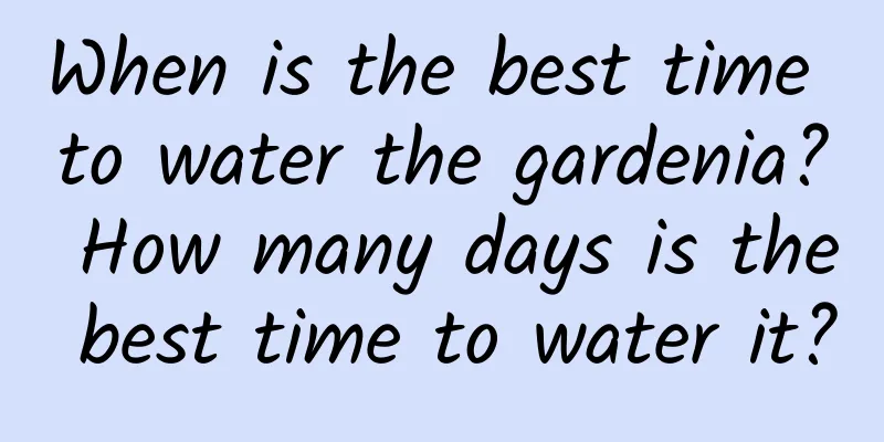 When is the best time to water the gardenia? How many days is the best time to water it?