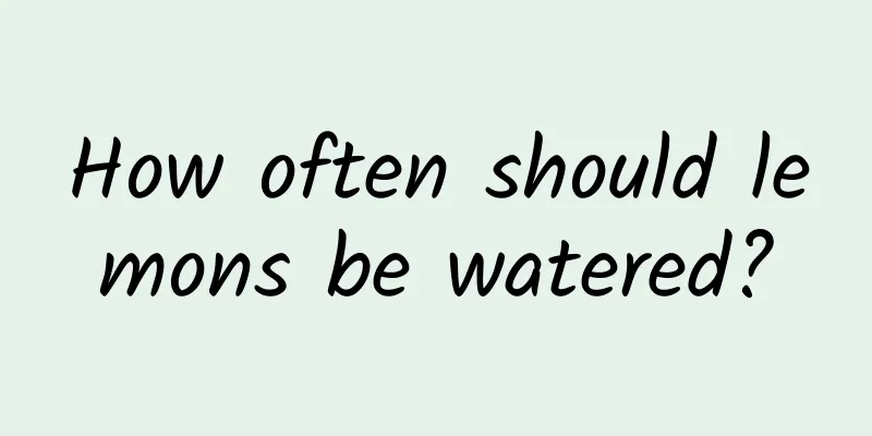 How often should lemons be watered?