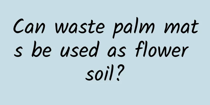 Can waste palm mats be used as flower soil?