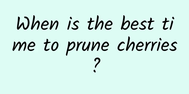 When is the best time to prune cherries?