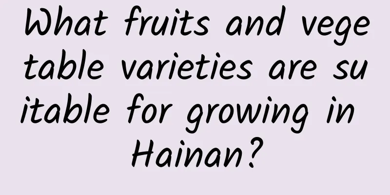 What fruits and vegetable varieties are suitable for growing in Hainan?