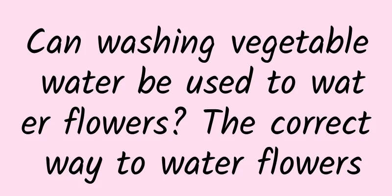Can washing vegetable water be used to water flowers? The correct way to water flowers