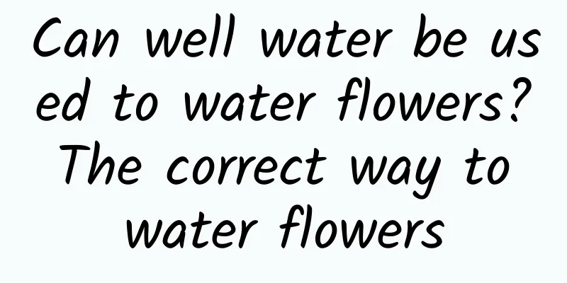 Can well water be used to water flowers? The correct way to water flowers