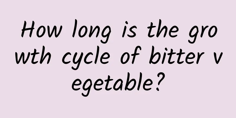 How long is the growth cycle of bitter vegetable?