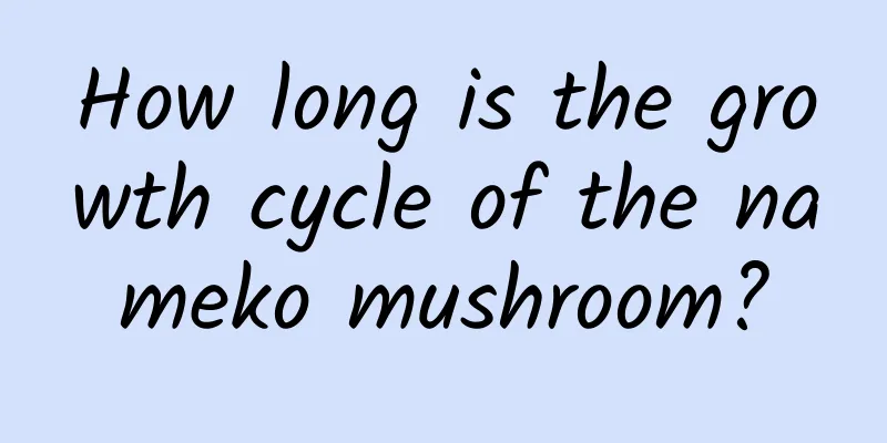 How long is the growth cycle of the nameko mushroom?