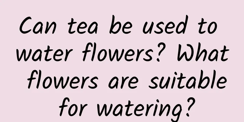 Can tea be used to water flowers? What flowers are suitable for watering?