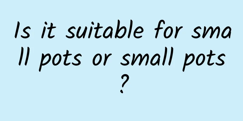 Is it suitable for small pots or small pots?
