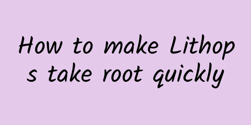 How to make Lithops take root quickly