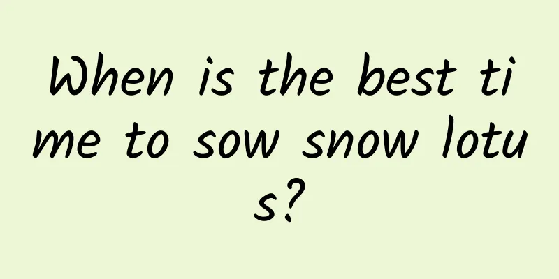 When is the best time to sow snow lotus?
