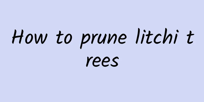 How to prune litchi trees