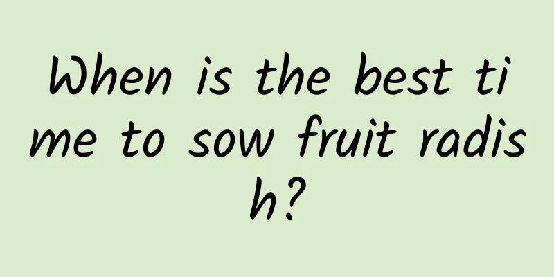 When is the best time to sow fruit radish?