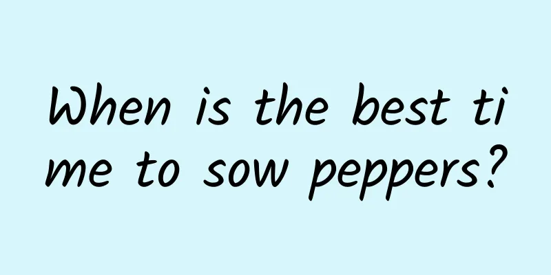 When is the best time to sow peppers?
