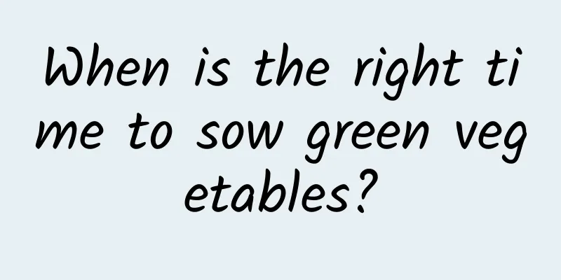 When is the right time to sow green vegetables?