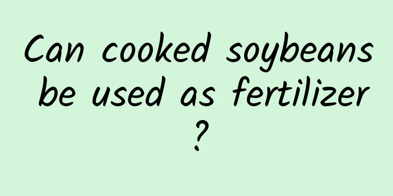 Can cooked soybeans be used as fertilizer?