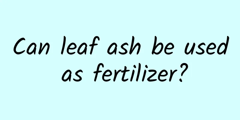 Can leaf ash be used as fertilizer?
