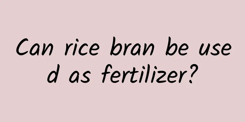 Can rice bran be used as fertilizer?