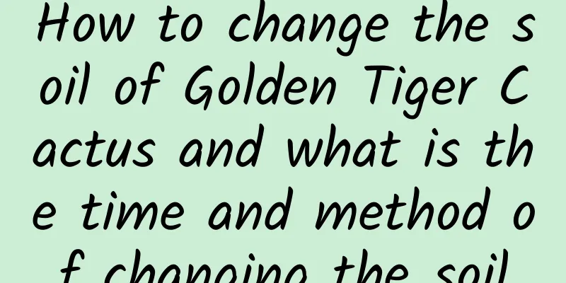 How to change the soil of Golden Tiger Cactus and what is the time and method of changing the soil
