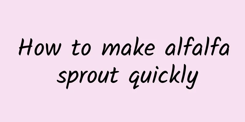 How to make alfalfa sprout quickly