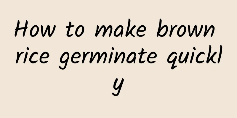 How to make brown rice germinate quickly