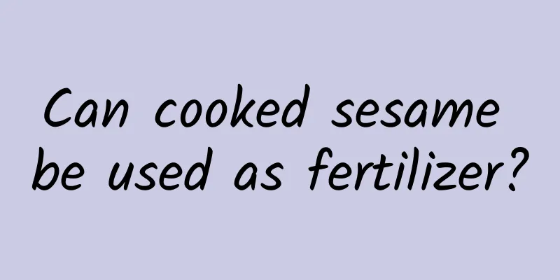 Can cooked sesame be used as fertilizer?