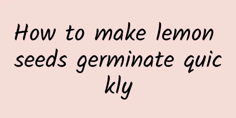 How to make lemon seeds germinate quickly