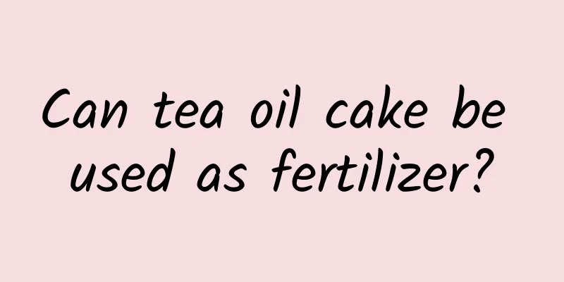 Can tea oil cake be used as fertilizer?