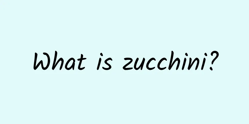 What is zucchini?