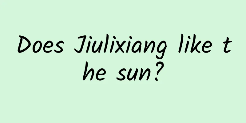 Does Jiulixiang like the sun?