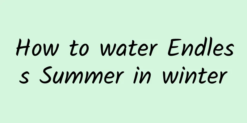 How to water Endless Summer in winter