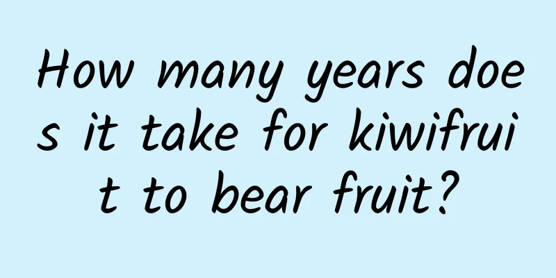 How many years does it take for kiwifruit to bear fruit?