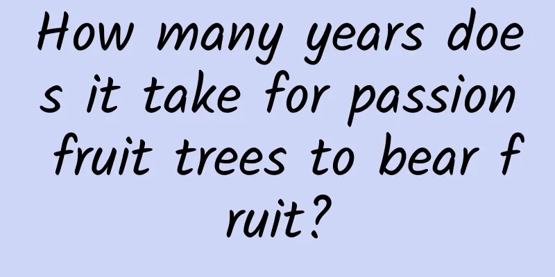 How many years does it take for passion fruit trees to bear fruit?