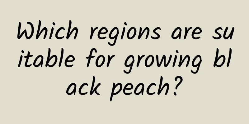 Which regions are suitable for growing black peach?