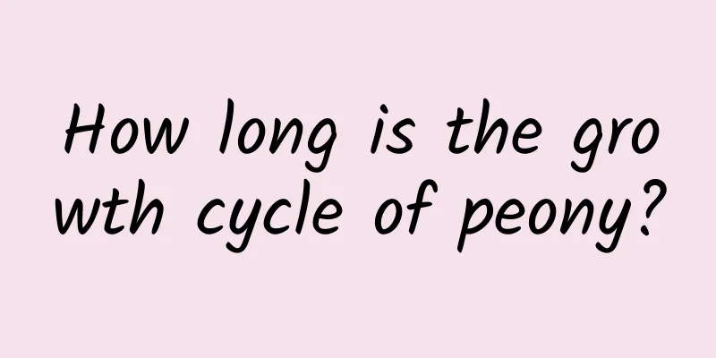 How long is the growth cycle of peony?