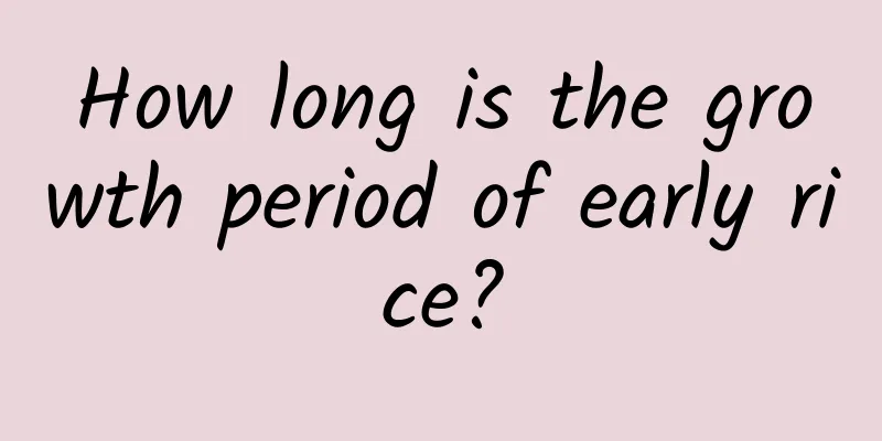 How long is the growth period of early rice?
