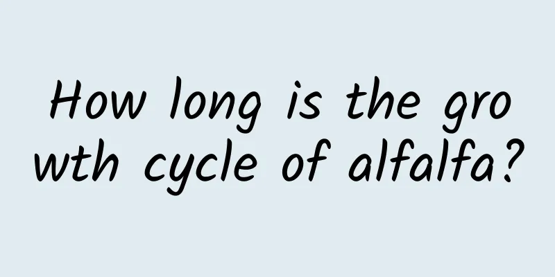 How long is the growth cycle of alfalfa?