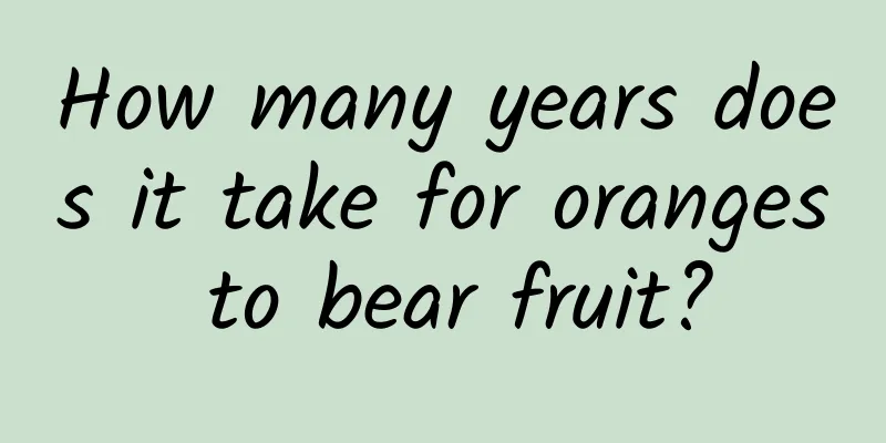 How many years does it take for oranges to bear fruit?