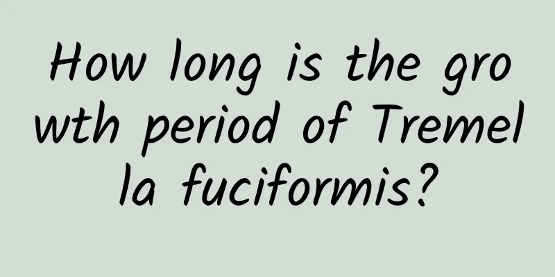 How long is the growth period of Tremella fuciformis?