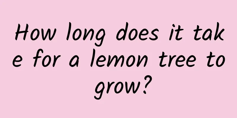 How long does it take for a lemon tree to grow?
