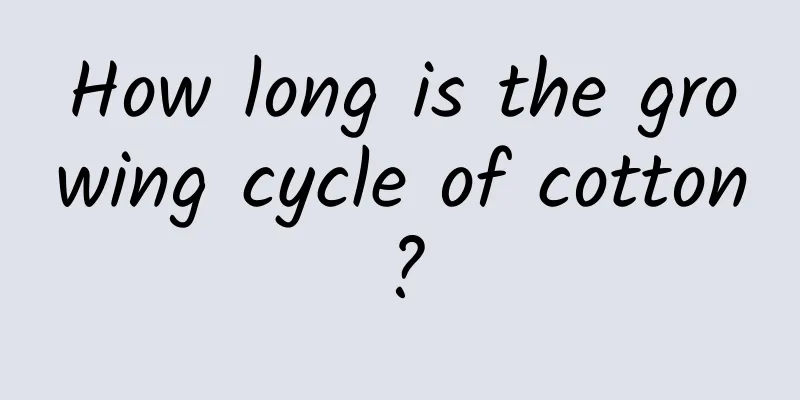 How long is the growing cycle of cotton?