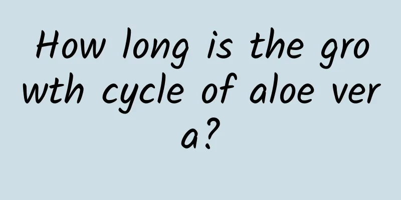 How long is the growth cycle of aloe vera?