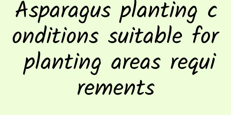 Asparagus planting conditions suitable for planting areas requirements