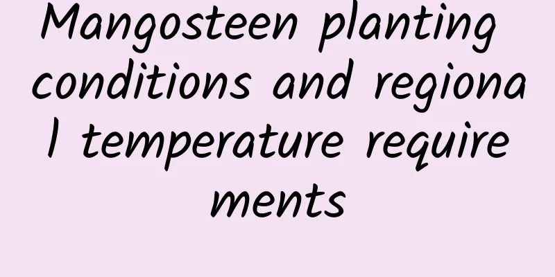 Mangosteen planting conditions and regional temperature requirements